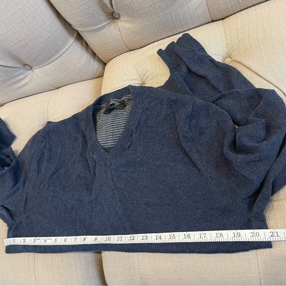 NORDSTROM Cotton Cashmere Blend Pullover Sweater Men’s Sz M Blue